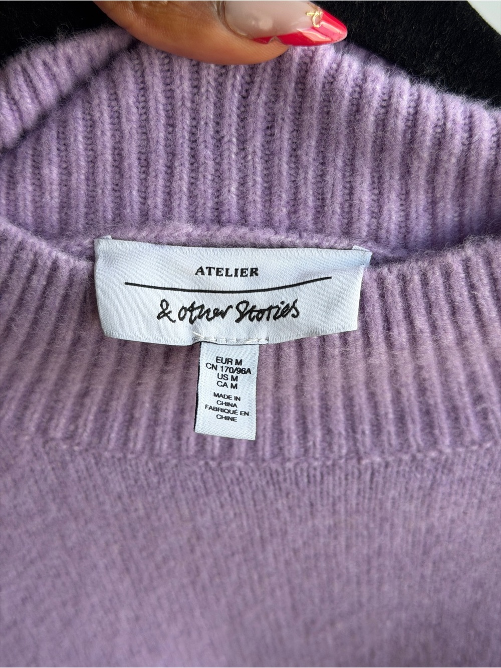 & Other Stories Lilac Mock Neck Women's Sweater - Picture 5 of 5